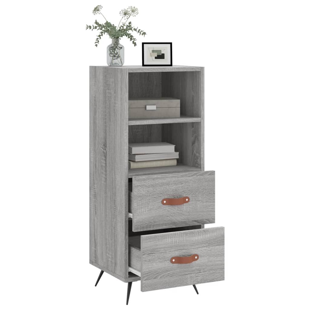 vidaXL Buffet Sonoma gris 34,5x34x90 cm Bois d'ingénierie