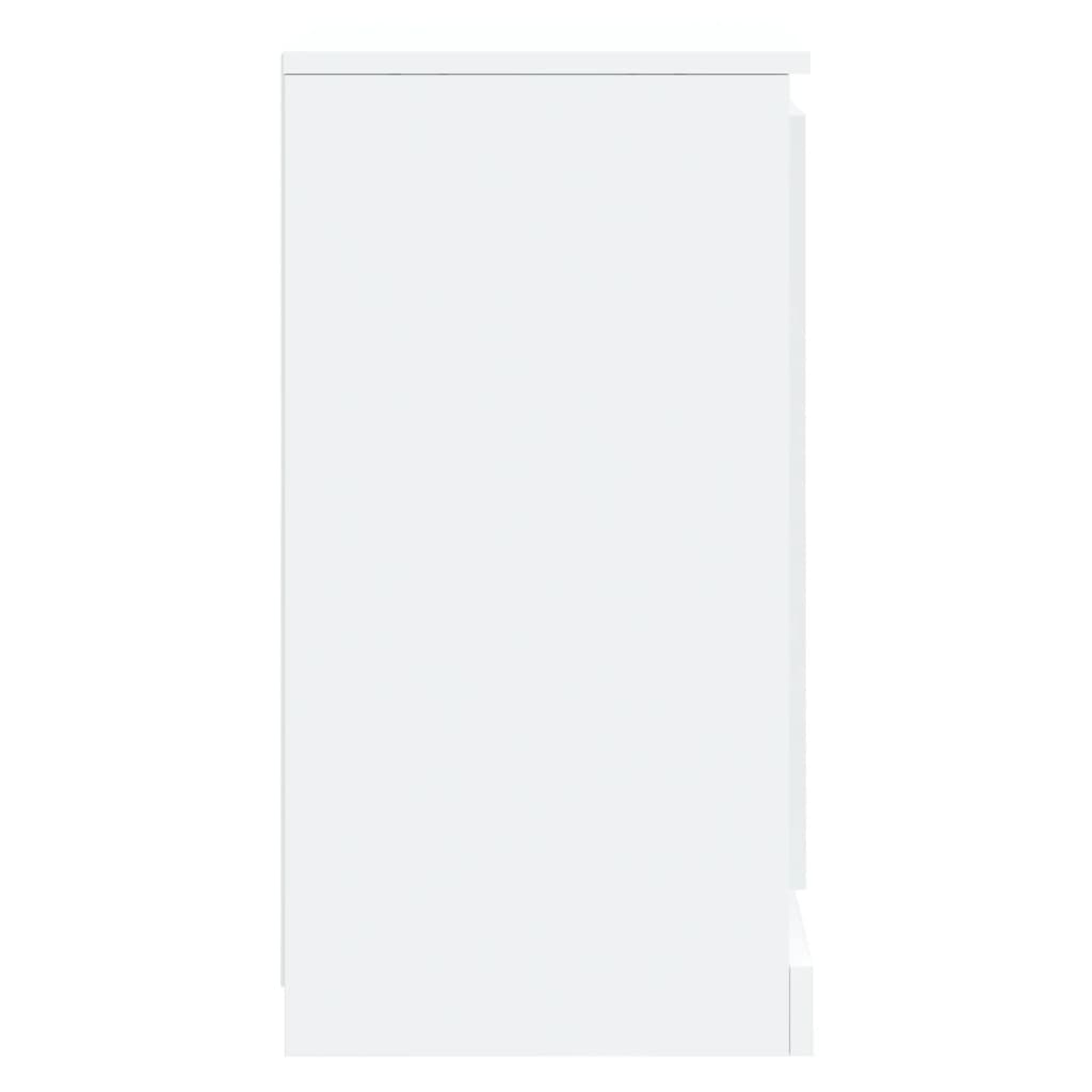 vidaXL Buffets 2 pcs blanc 37,5x35,5x67,5 cm bois d'ingénierie