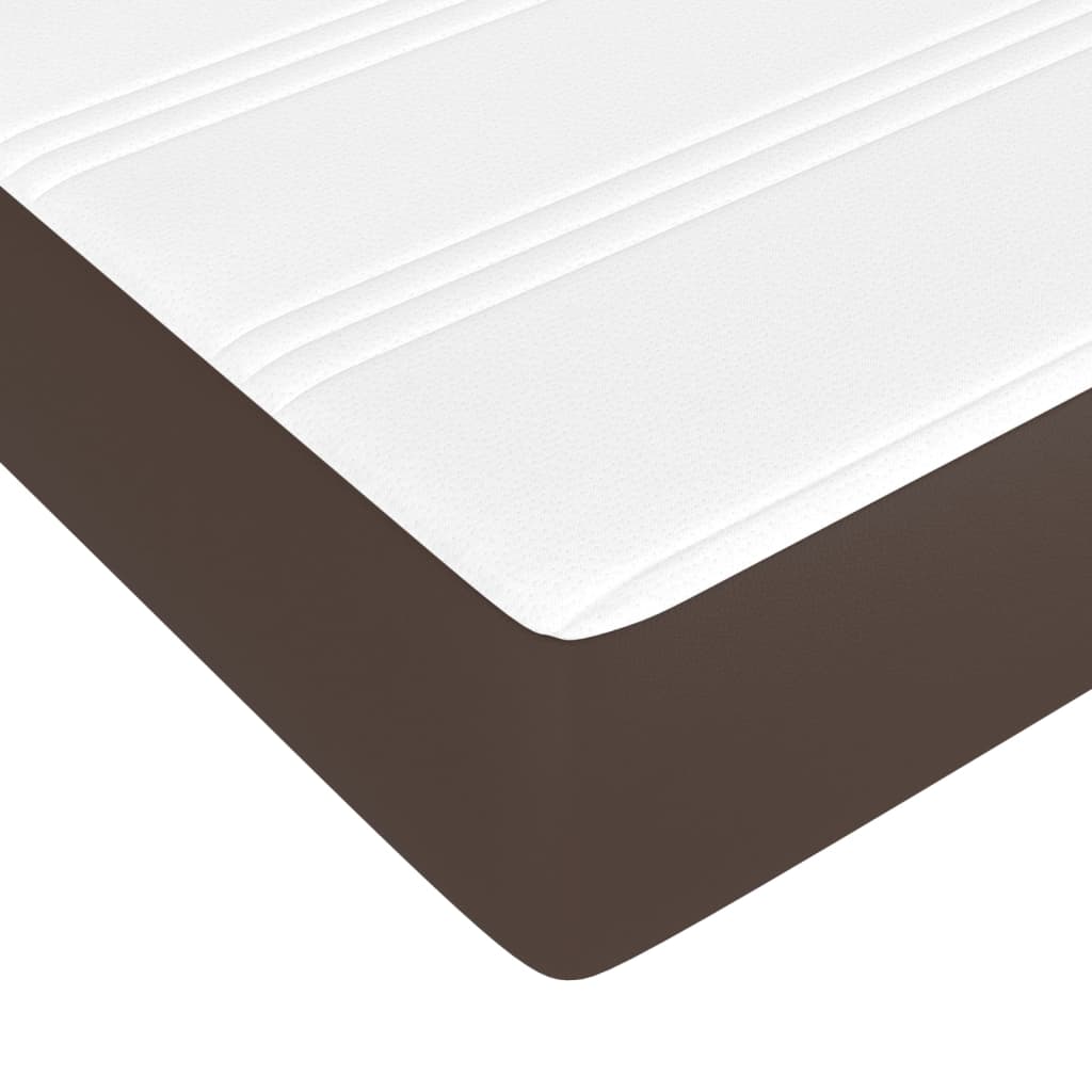 vidaXL Matelas de lit à ressorts ensachés Marron 90x200x20 cm