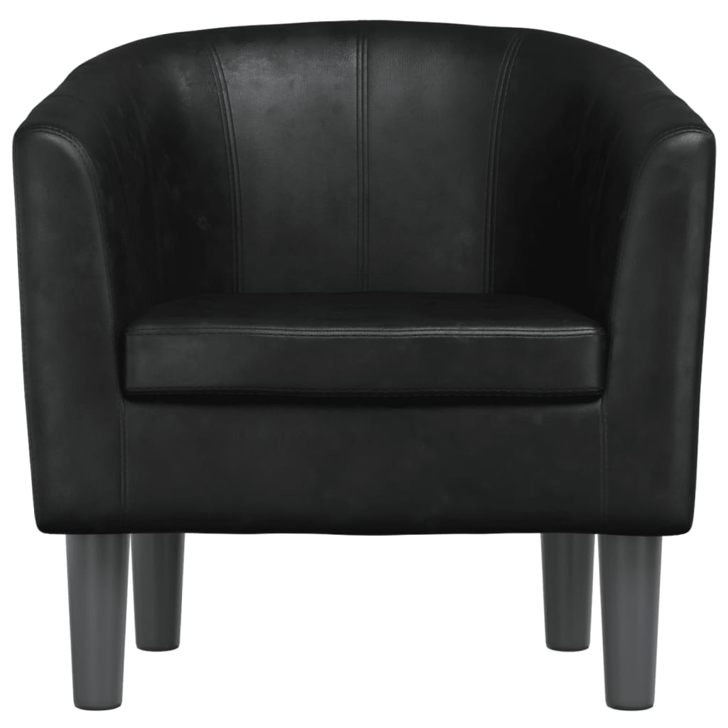 vidaXL Fauteuil noir similicuir