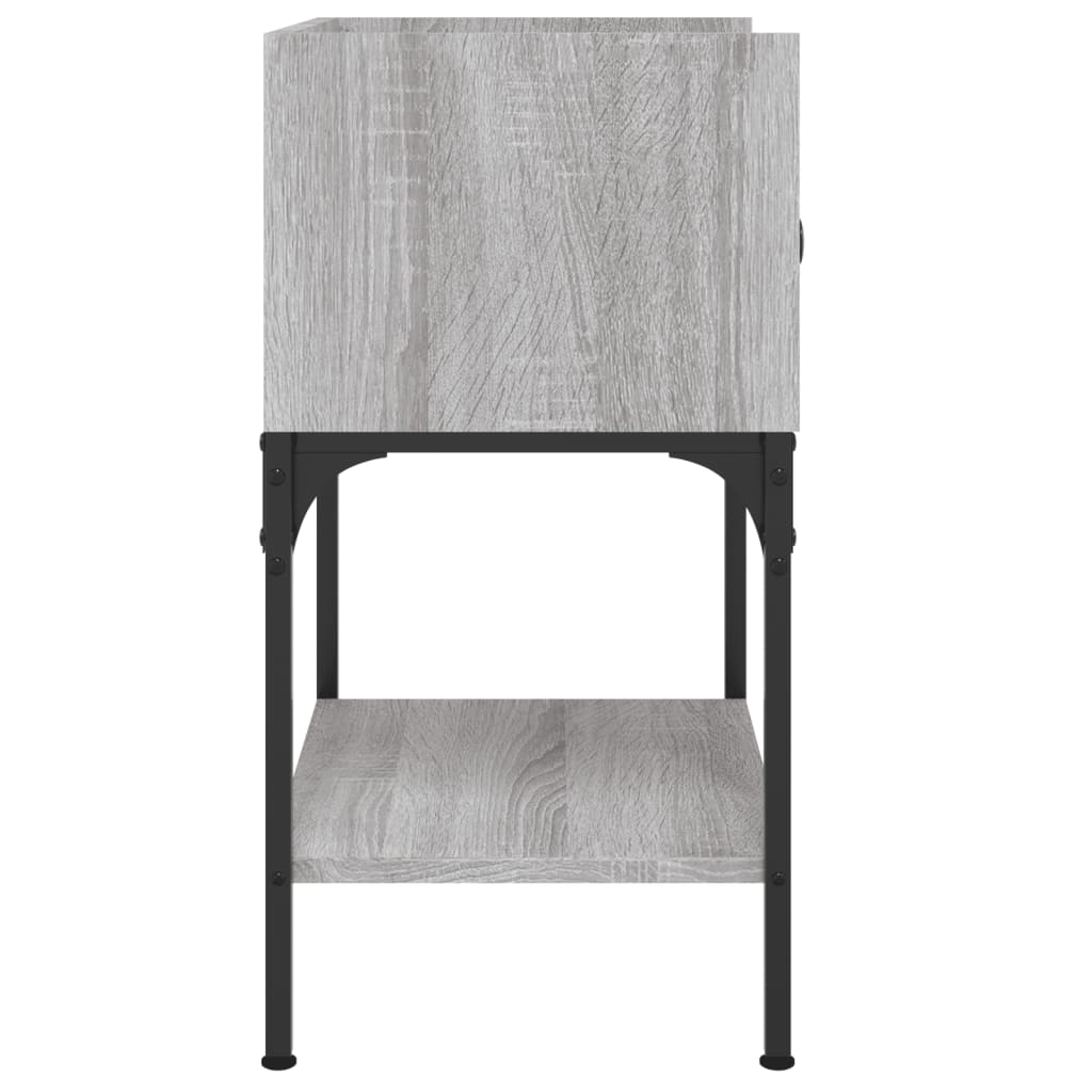 vidaXL Table de chevet sonoma gris 40,5x31x60 cm bois d'ingénierie