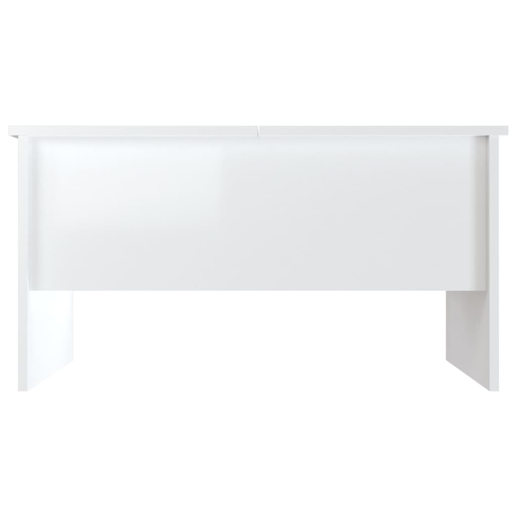 vidaXL Table basse Blanc brillant 80x50x42,5 cm Bois d'ingénierie