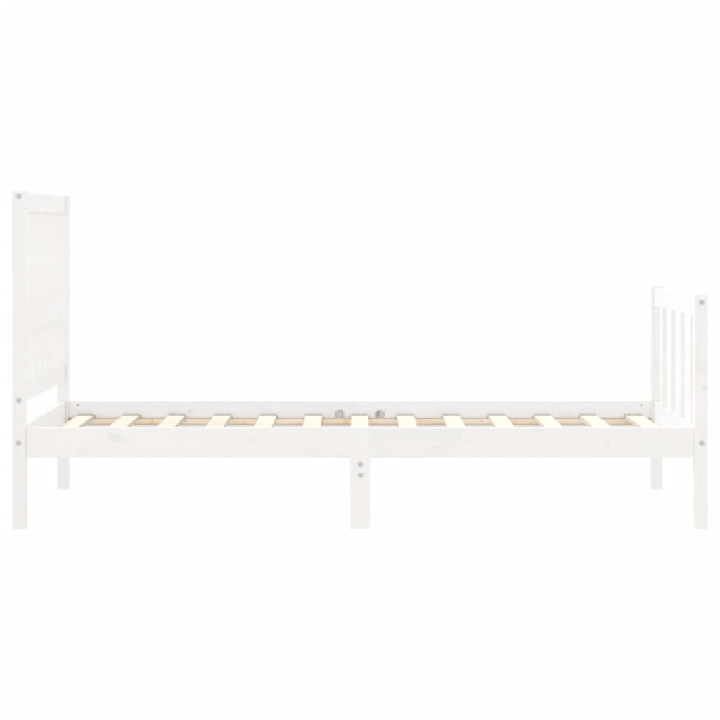 vidaXL Cadre de lit sans matelas blanc 90x200 cm bois de pin massif