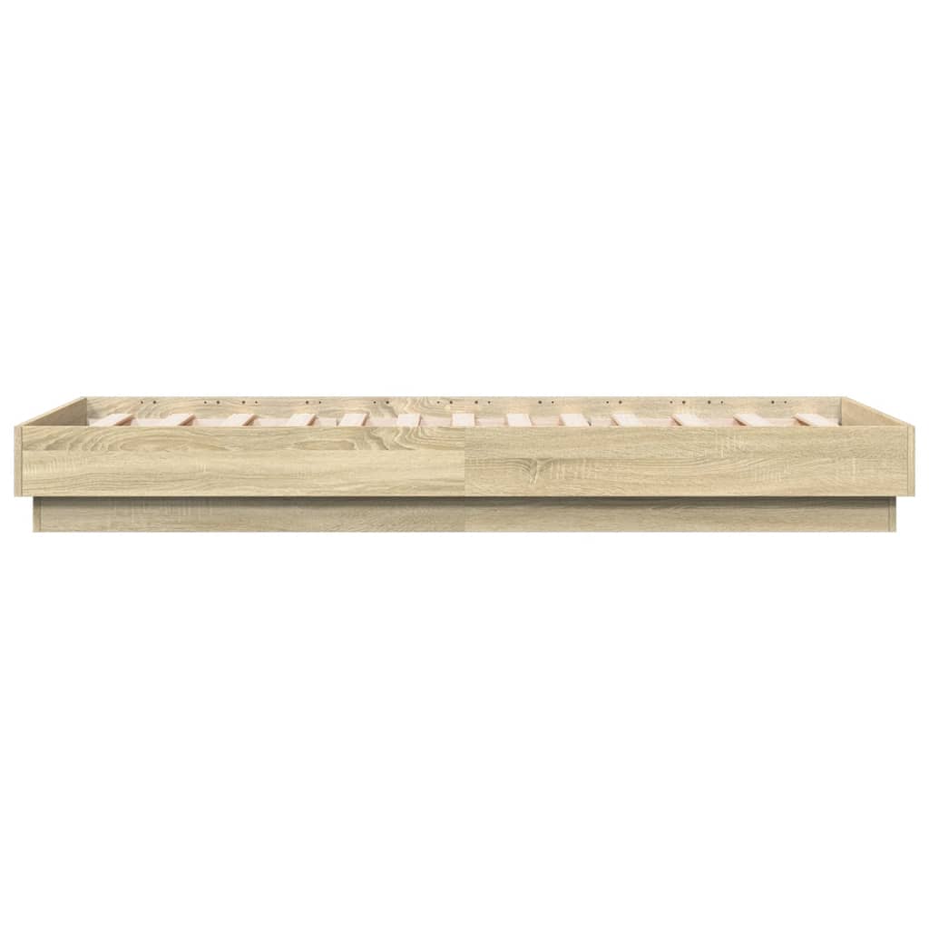 vidaXL Cadre de lit sans matelas chêne sonoma 75x190 cm