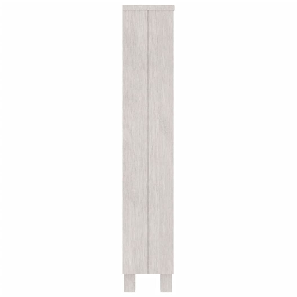 vidaXL Armoire à CD Blanc 45x18x100 cm Bois de pin solide