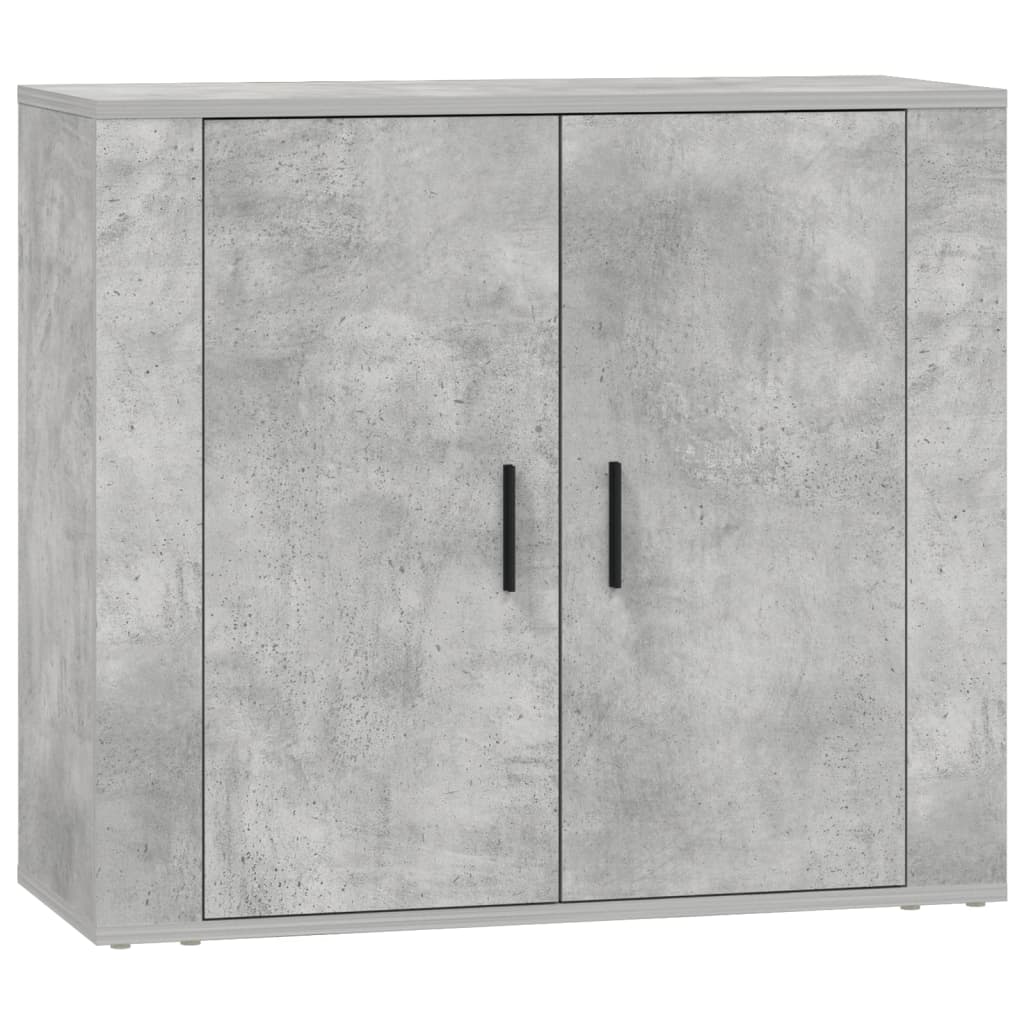 vidaXL Buffets 3 pcs gris béton bois d'ingénierie