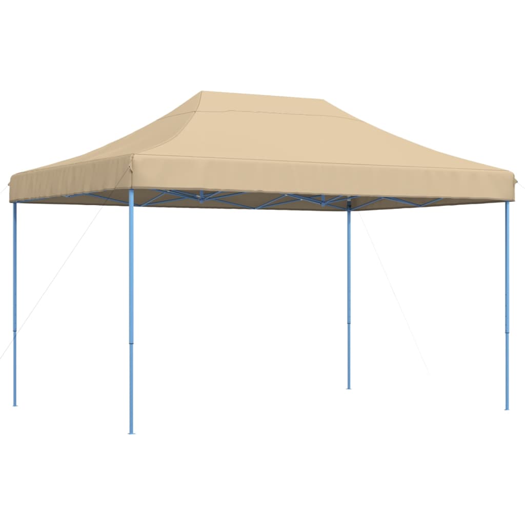 vidaXL Tente de réception pliable escamotable beige 410x279x315 cm