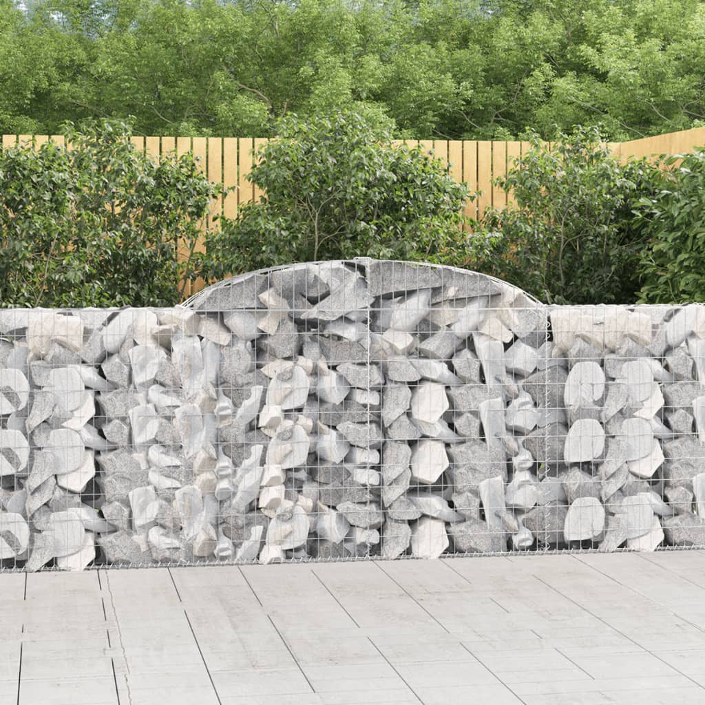 vidaXL Paniers à gabions arqués 13 pcs 300x30x100/120 cm fer galvanisé