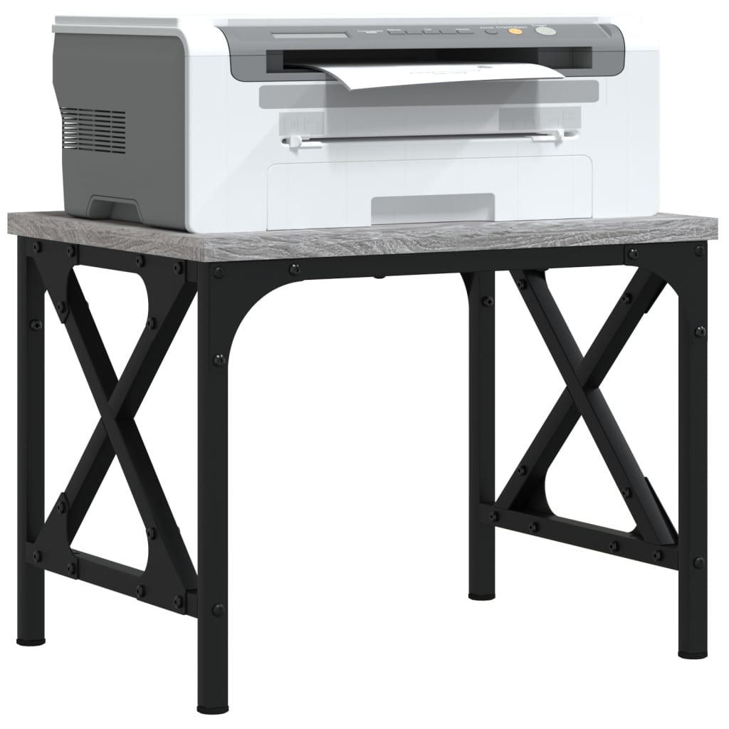 vidaXL Support d'imprimante sonoma gris 40x30x31 cm bois d'ingénierie
