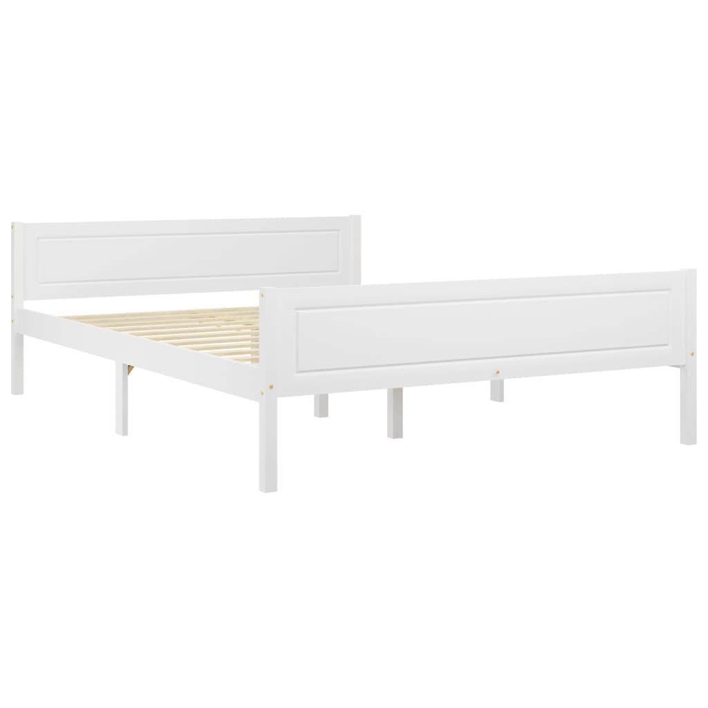 vidaXL Cadre de lit sans matelas bois massif de pin blanc 160x200 cm