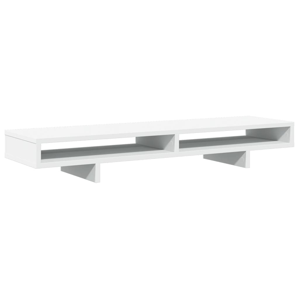 vidaXL Support de moniteur blanc 100x27x15 cm bois d'ingénierie