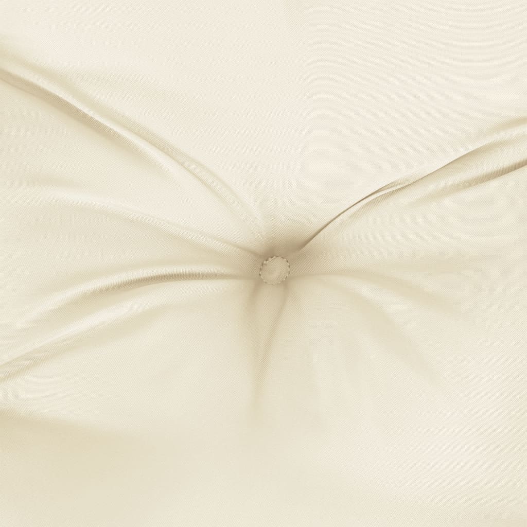 vidaXL Coussin de banc de jardin blanc crème 200x50x7 cm tissu oxford