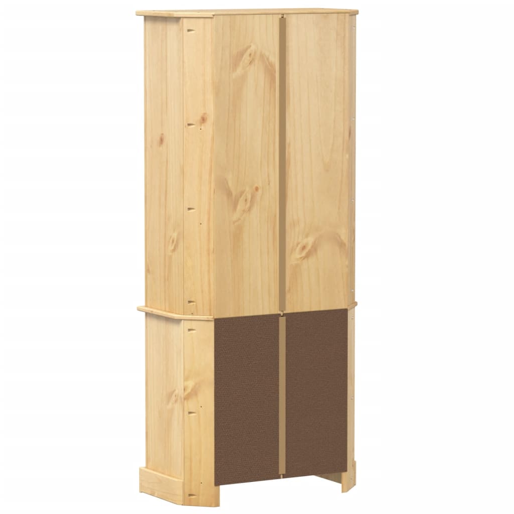 vidaXL Buffet haut Corona 74x38x170 cm bois de pin massif