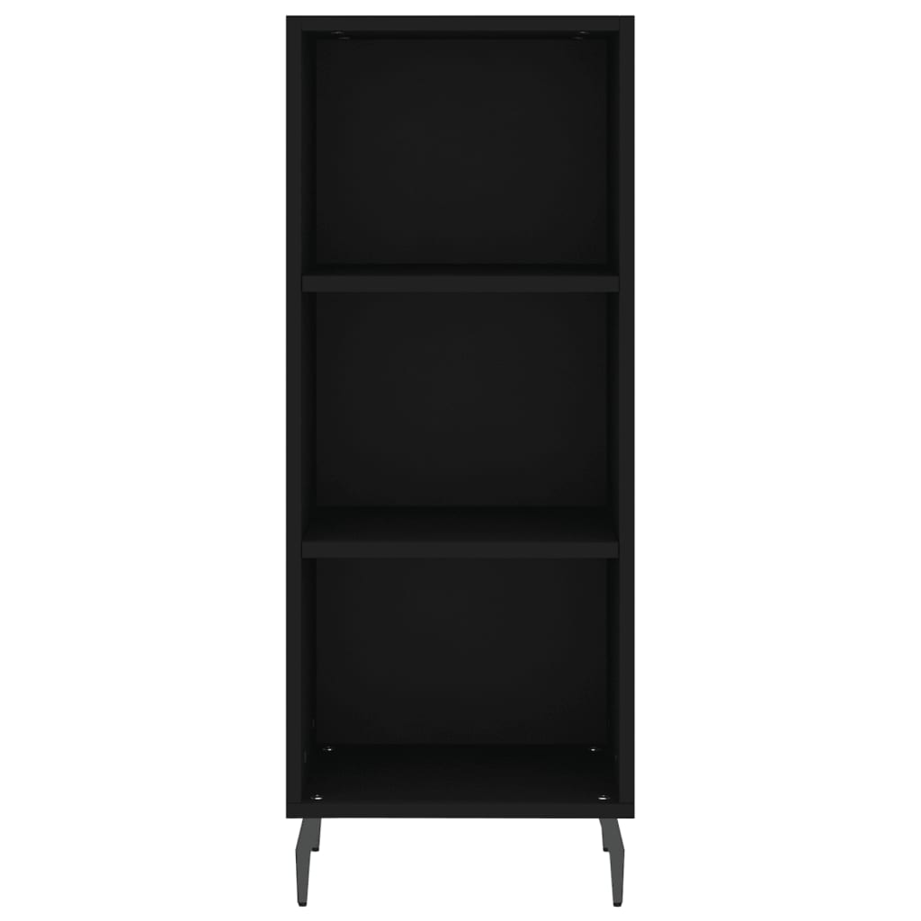 vidaXL Buffet noir 34,5x32,5x90 cm bois d'ingénierie