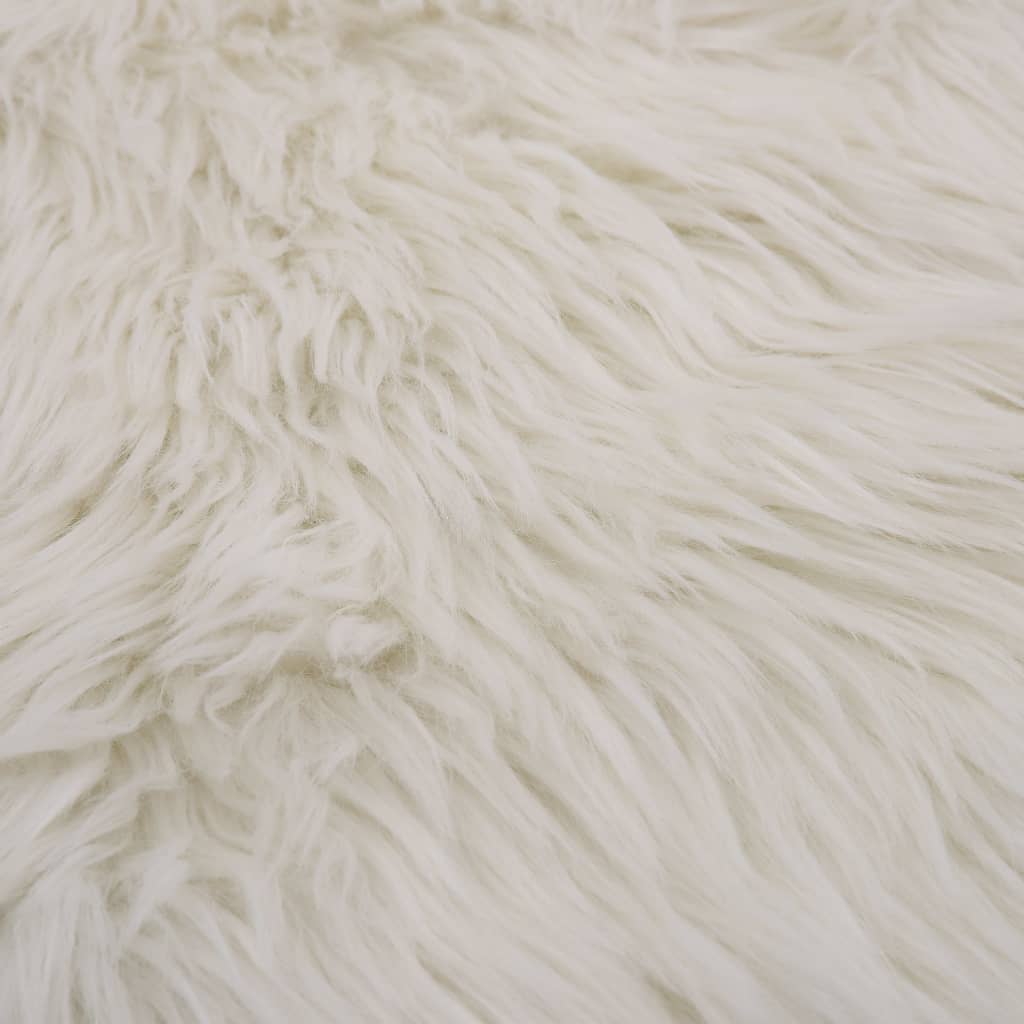 vidaXL Tapis 60 x 90 cm Peau de mouton synthétique Blanc