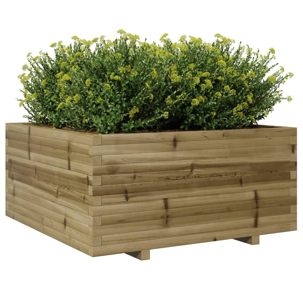 vidaXL Jardinière 100x100x49,5 cm bois de pin imprégné