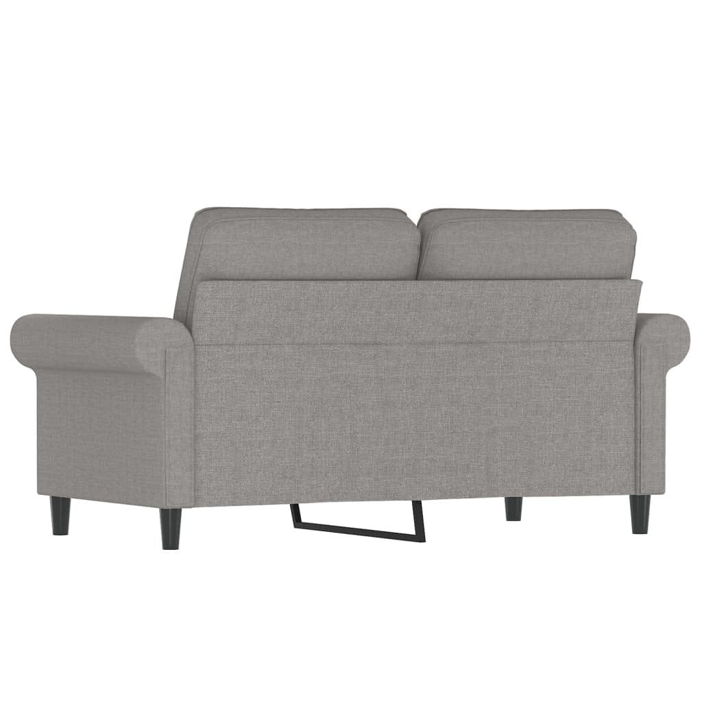 vidaXL Canapé à 2 places Gris clair 120 cm Tissu