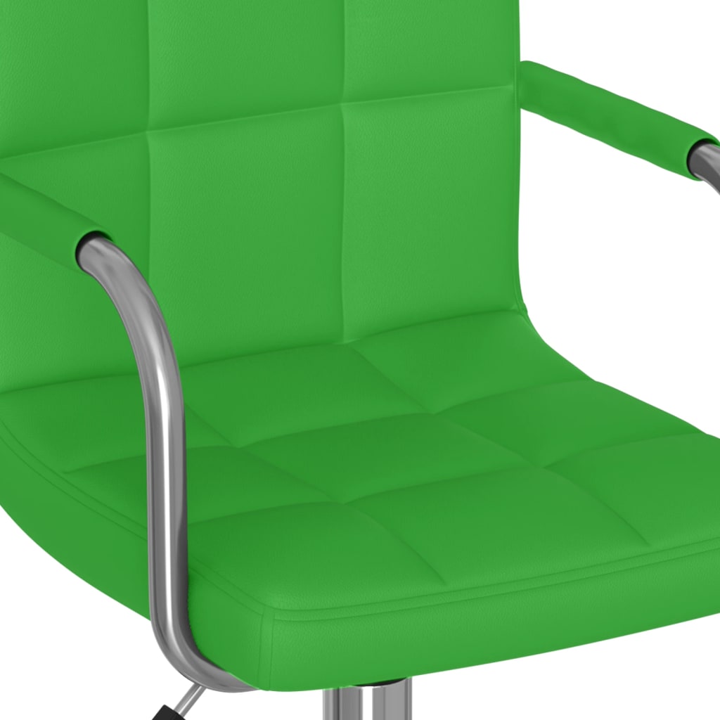 vidaXL Chaise pivotante de salle à manger Vert Similicuir