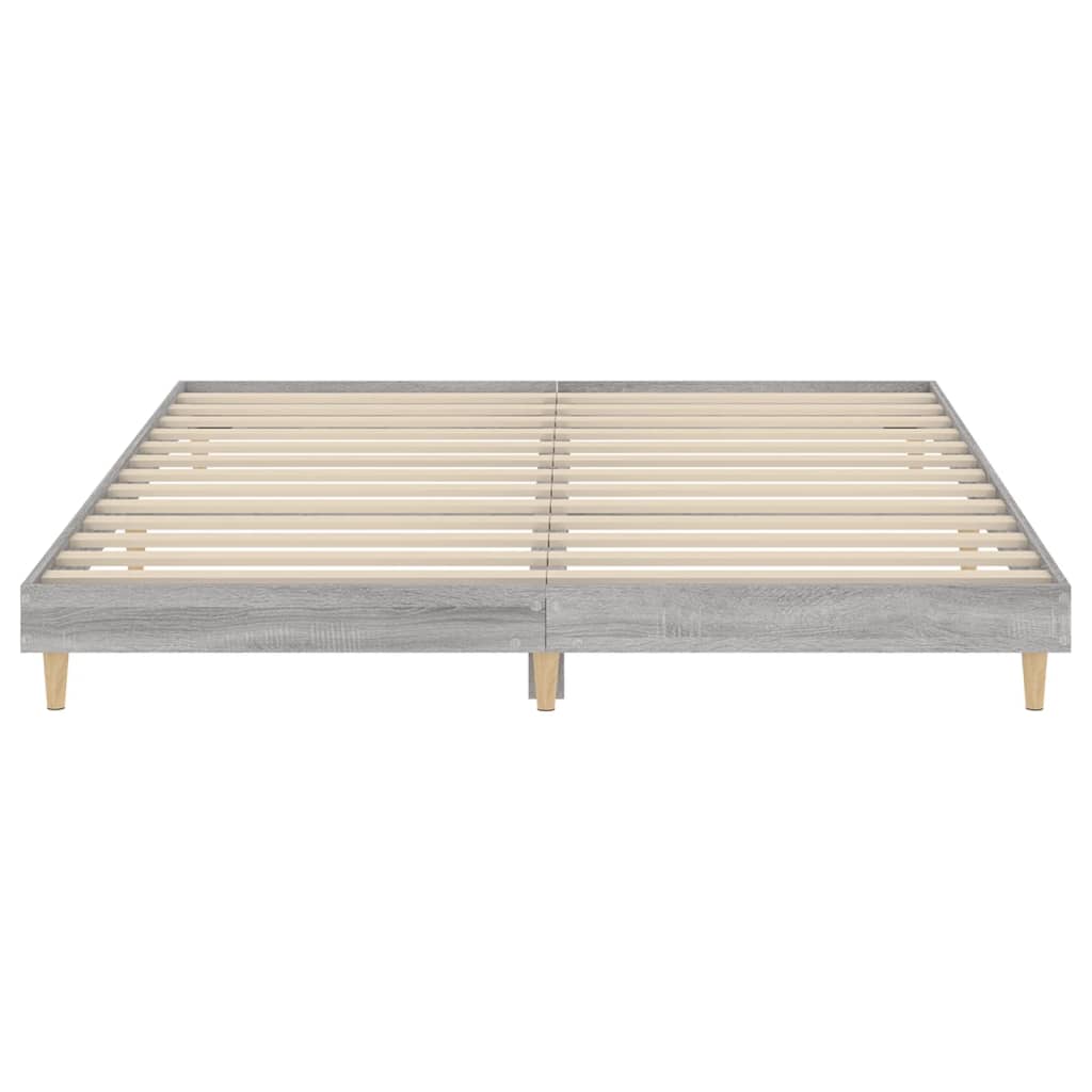 vidaXL Cadre de lit sans matelas sonoma gris 160x200cm bois ingénierie