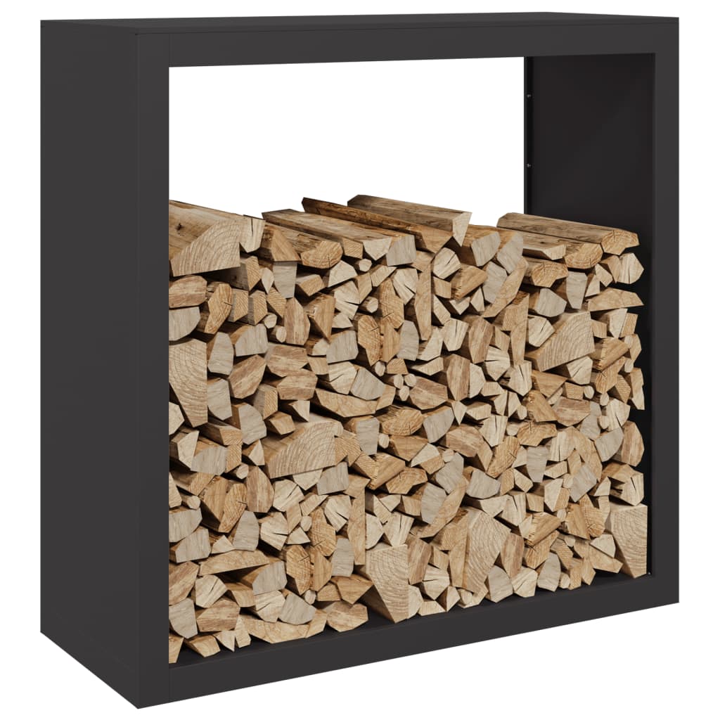 vidaXL Portant de bois de chauffage noir 100x40x100 cm acier