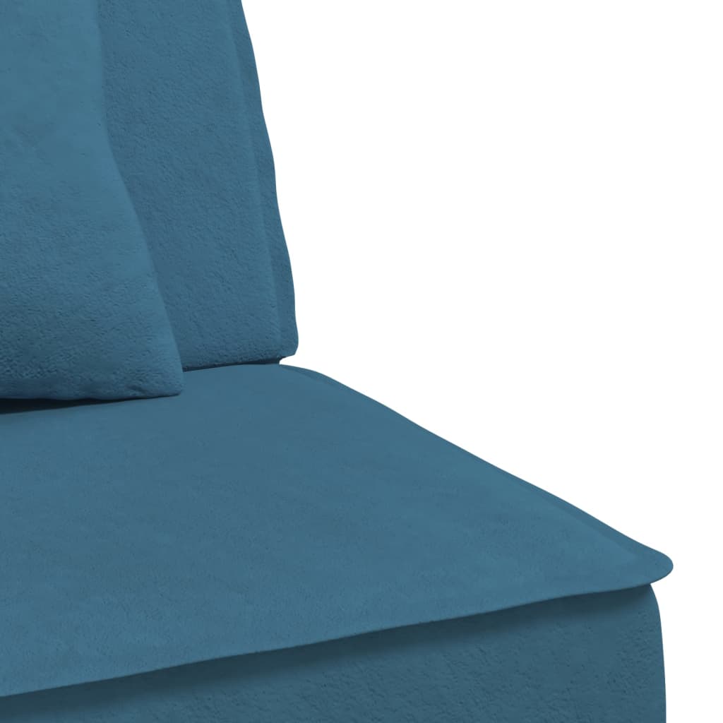 vidaXL Canapé-lit en forme de L bleu 255x140x70 cm velours