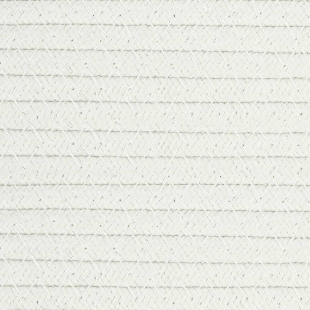 vidaXL Paniers de rangement 2 pcs gris et blanc Ø28x28 cm coton