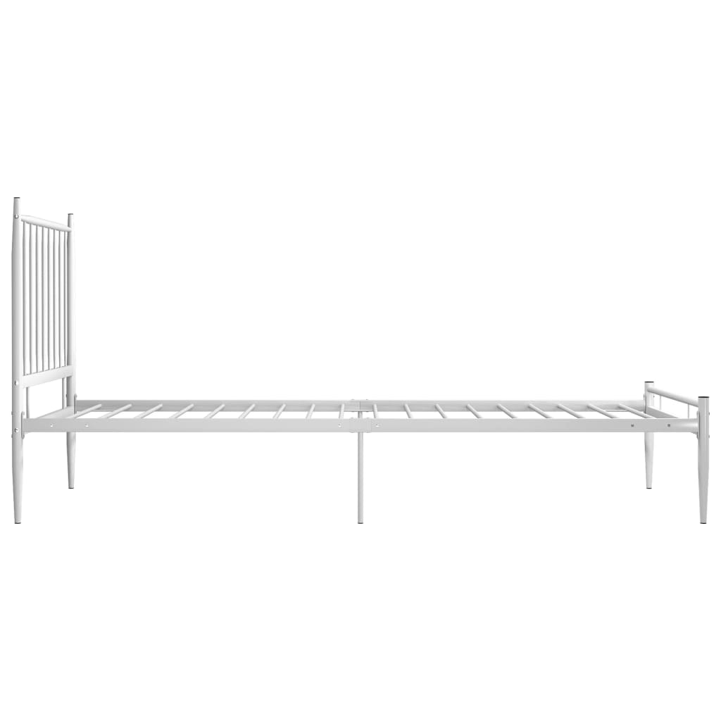 vidaXL Cadre de lit sans matelas blanc métal 100x200 cm