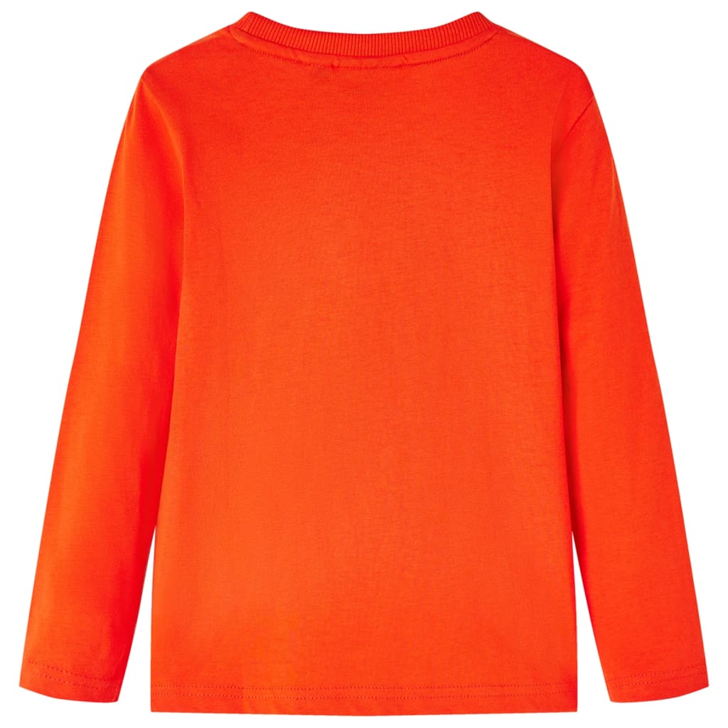 T-shirt enfant manches longues orange vif 92