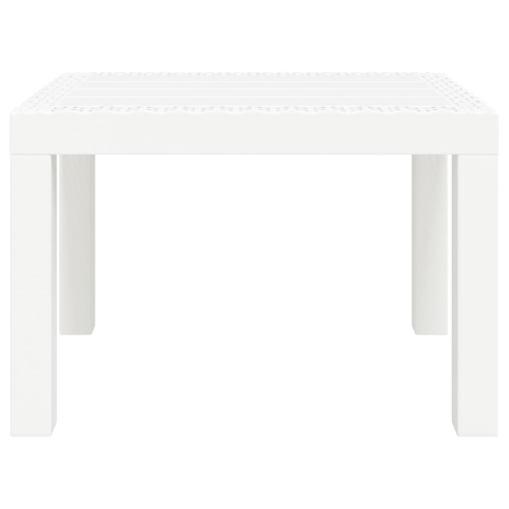 vidaXL Table de jardin blanc 59x47x40 cm PP