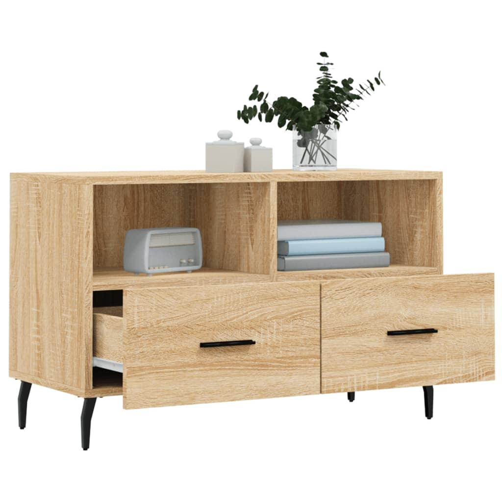 vidaXL Meuble TV Chêne sonoma 80x36x50 cm Bois d'ingénierie