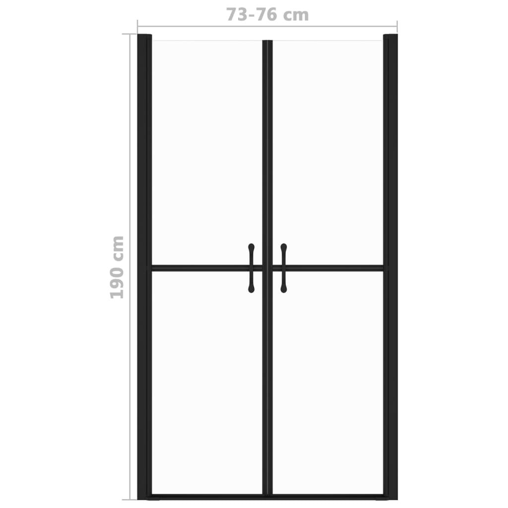 vidaXL Porte de douche ESG transparent (73-76)x190 cm