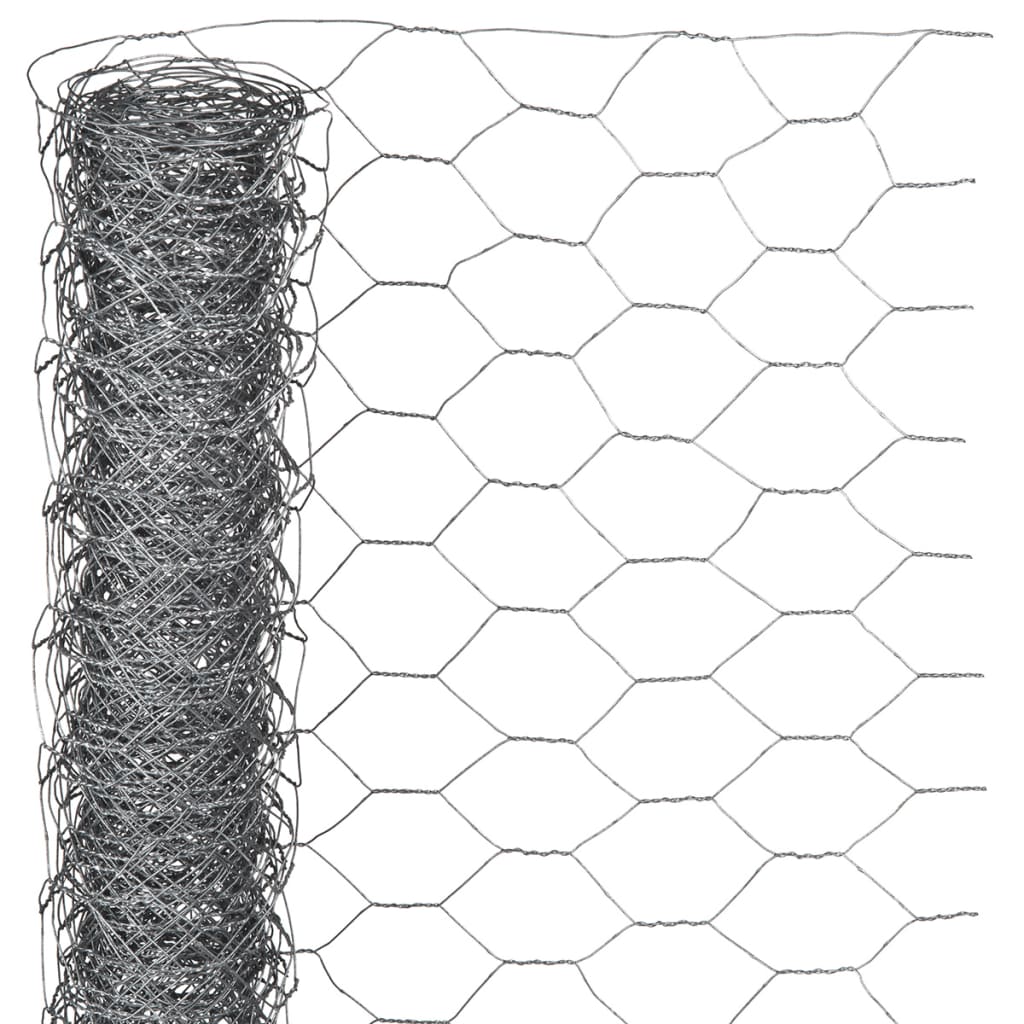 Nature Grillage métallique hexagonal 1 x 10 m 25 mm Acier galvanisé
