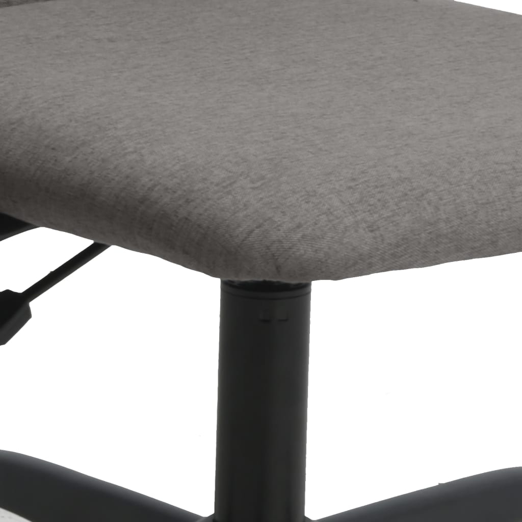 vidaXL Chaise de bureau réglable en hauteur gris foncé tissu