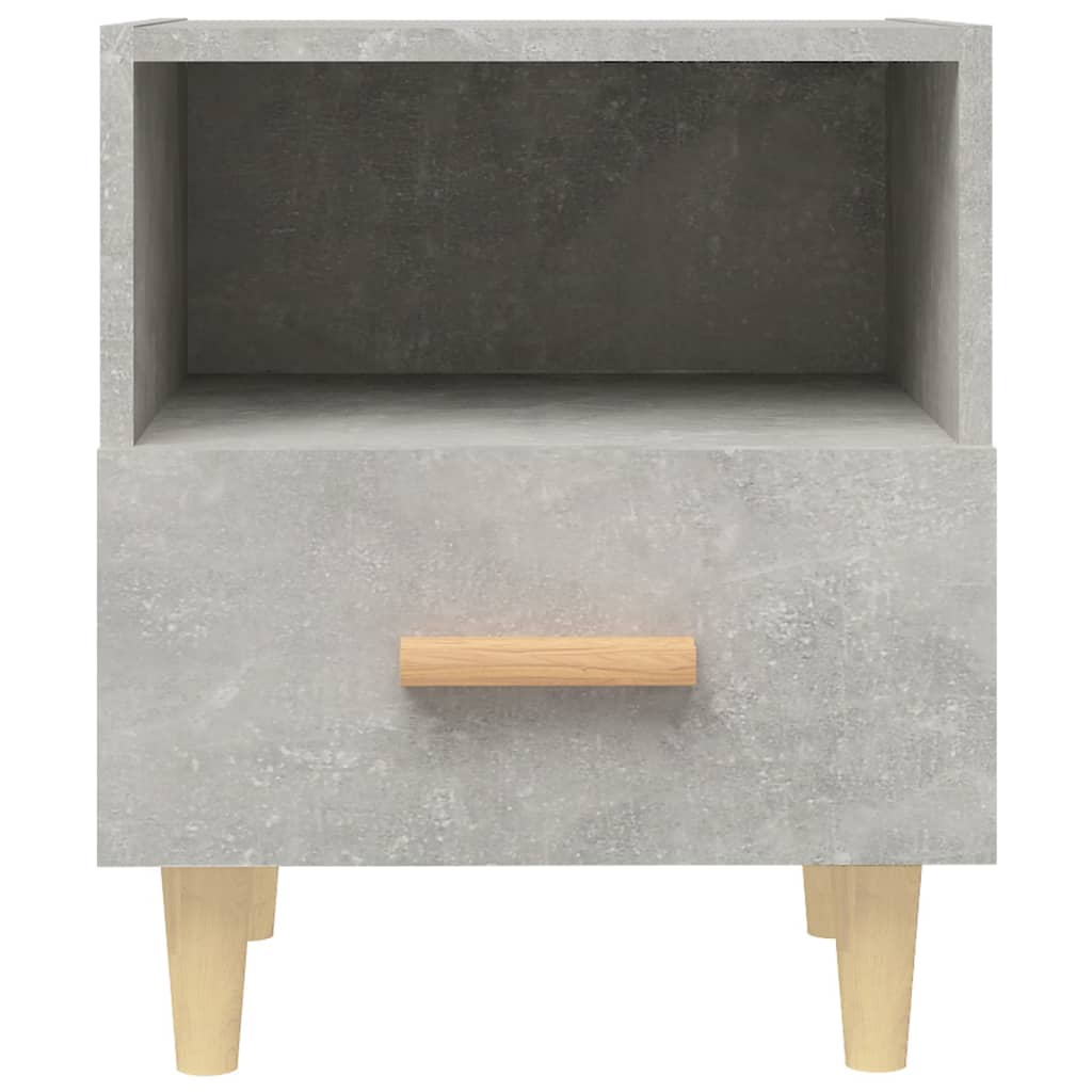 vidaXL Tables de chevet 2 pcs Gris béton 40x35x47 cm