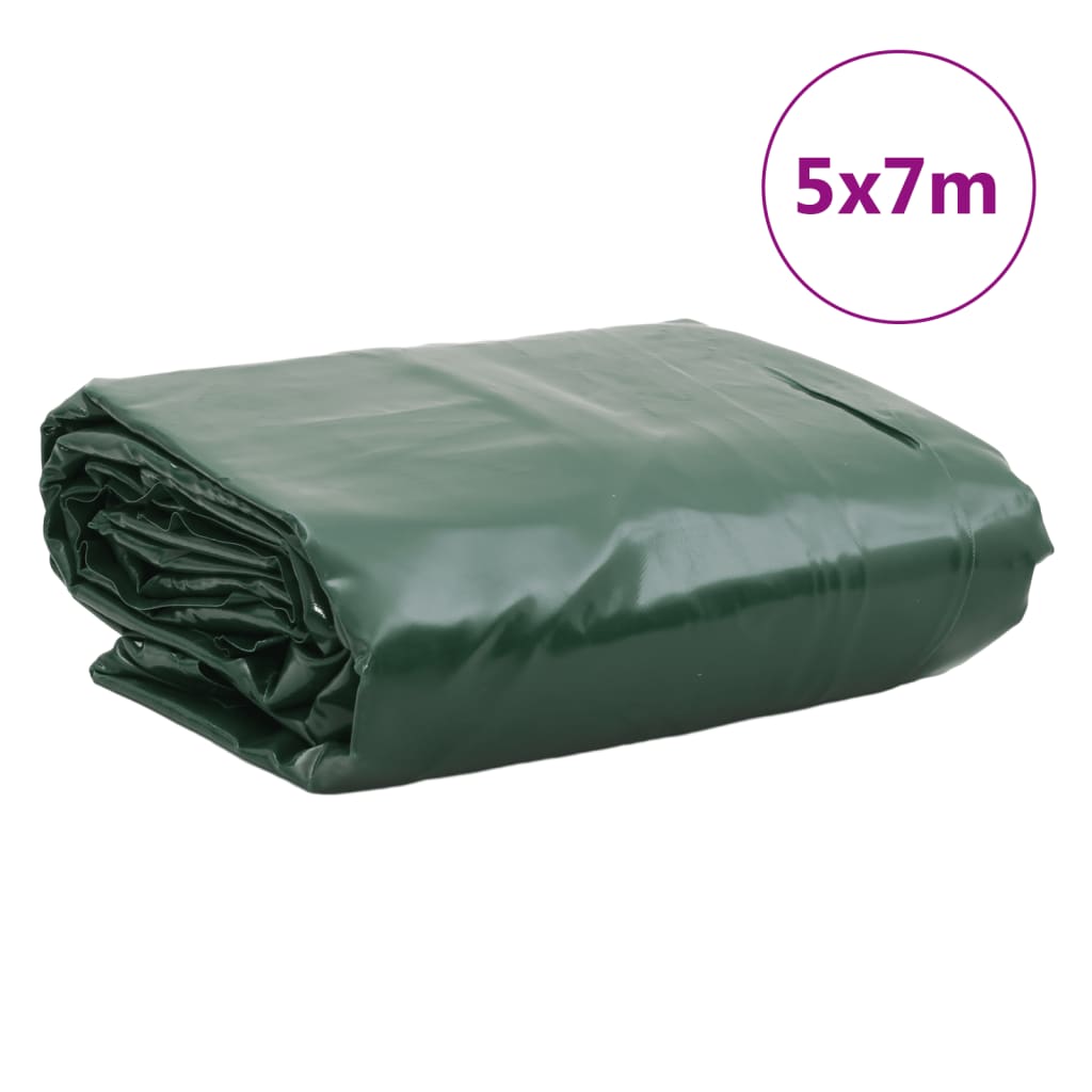 vidaXL Bâche vert 5x7 m 650 g/m²