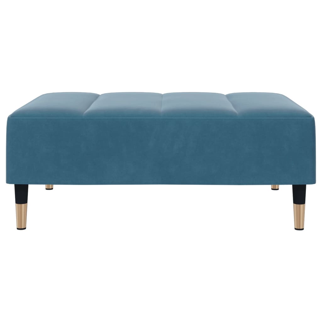 vidaXL Repose-pied bleu 77x55x31 cm velours