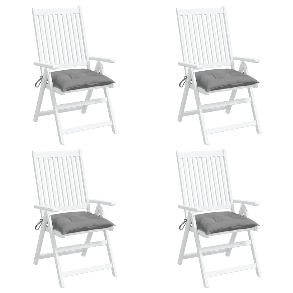 vidaXL Coussins de chaise lot de 4 gris 50x50x7 cm tissu oxford