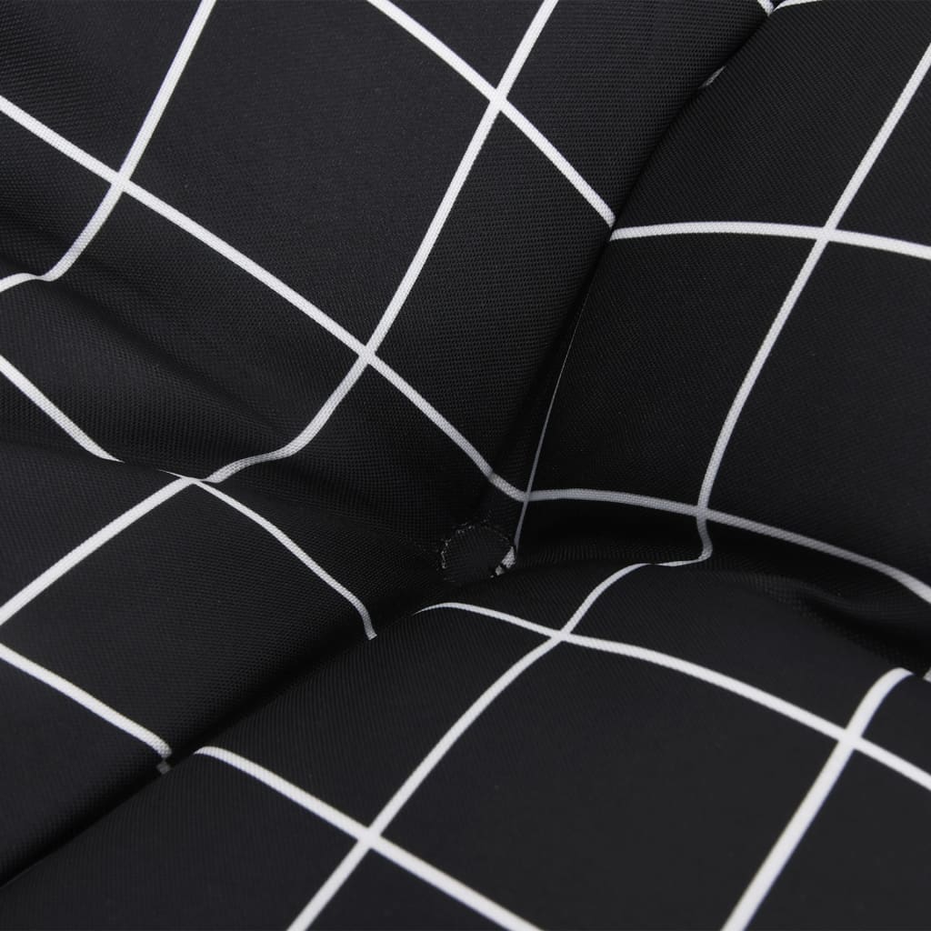 vidaXL Coussins de palette lot de 2 motif à carreaux noir tissu