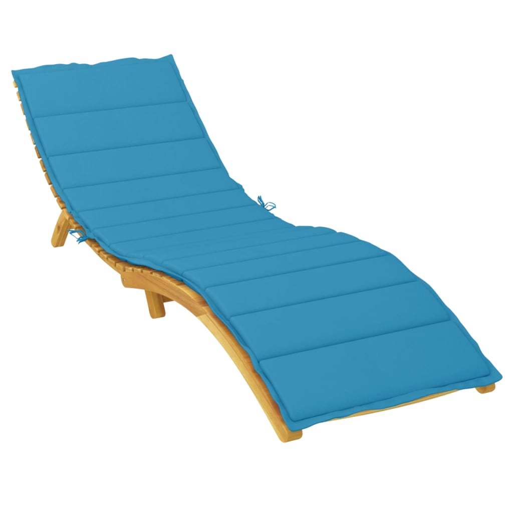 vidaXL Coussin de chaise longue bleu 200x70x3 cm tissu oxford