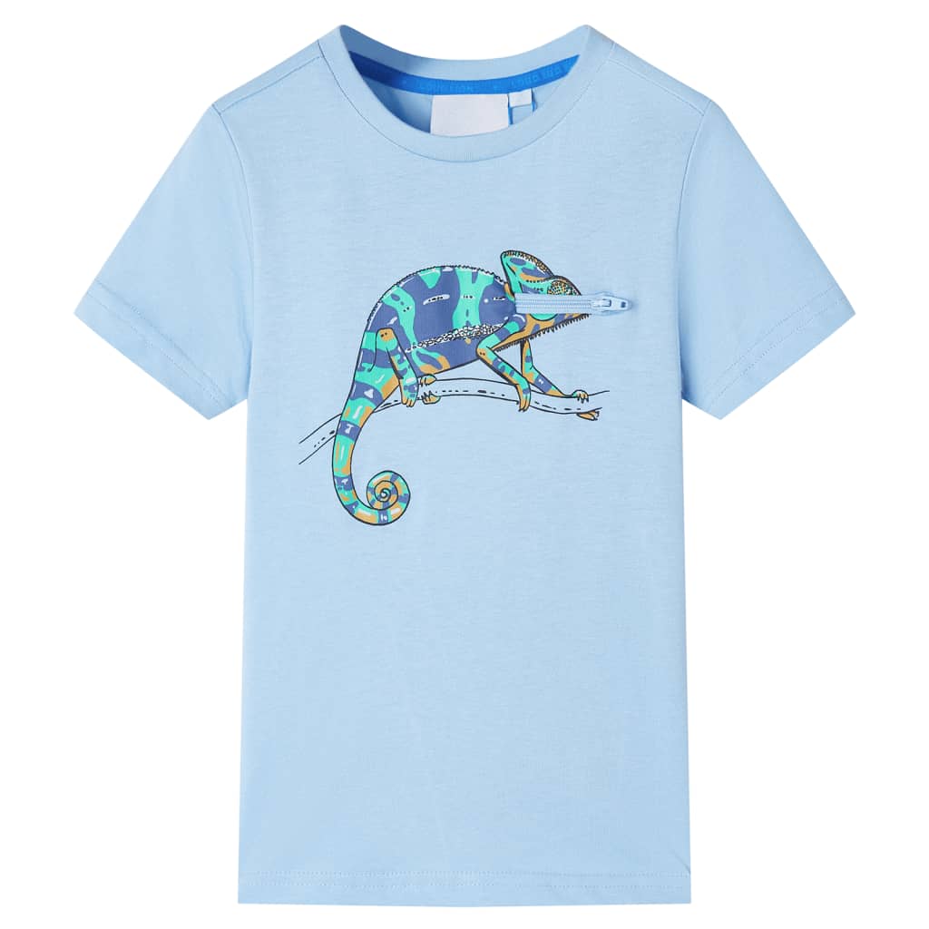 T-shirt pour enfants avec manches courtes bleu clair 104