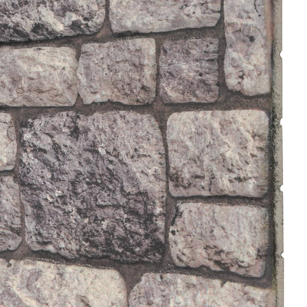 vidaXL Panneaux muraux 3D design de brique gris clair 10 pcs EPS