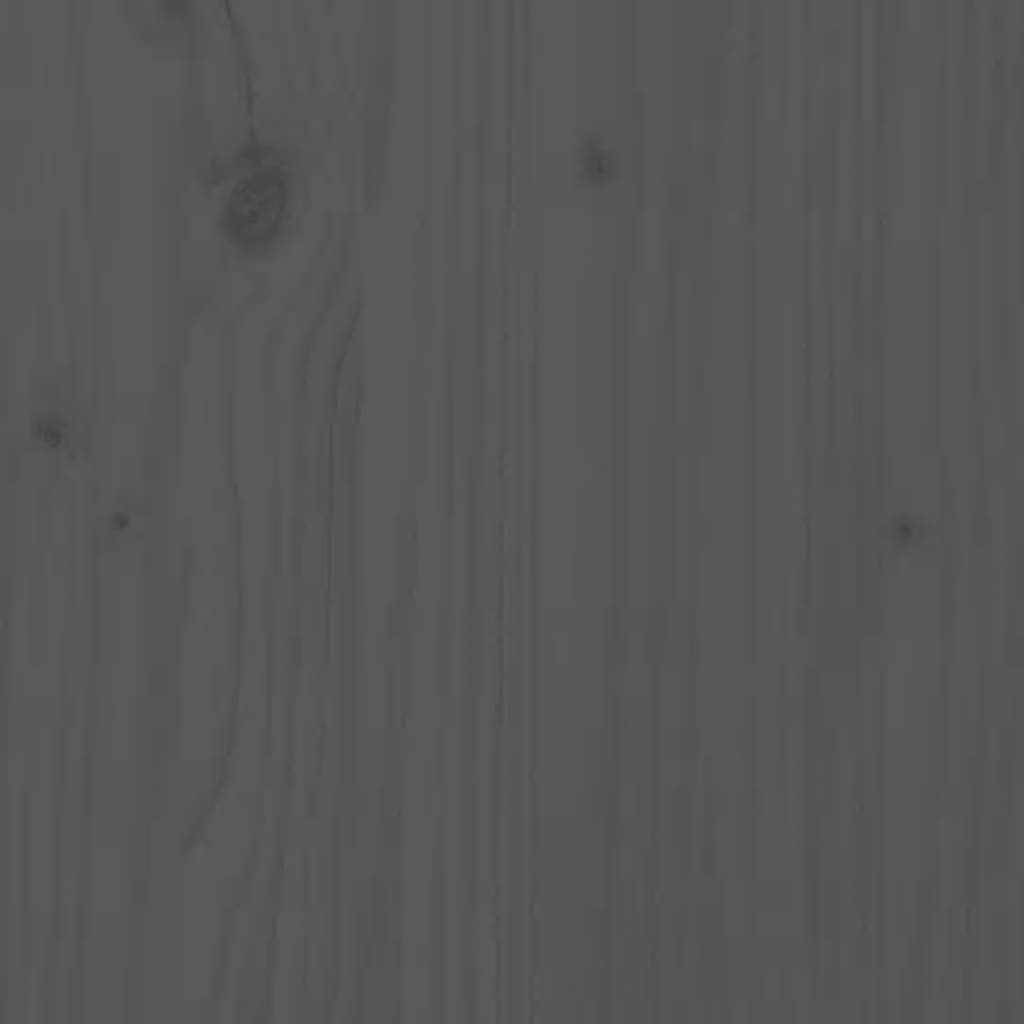 vidaXL Lit de palette gris 75x190 cm bois pin massif petit simple