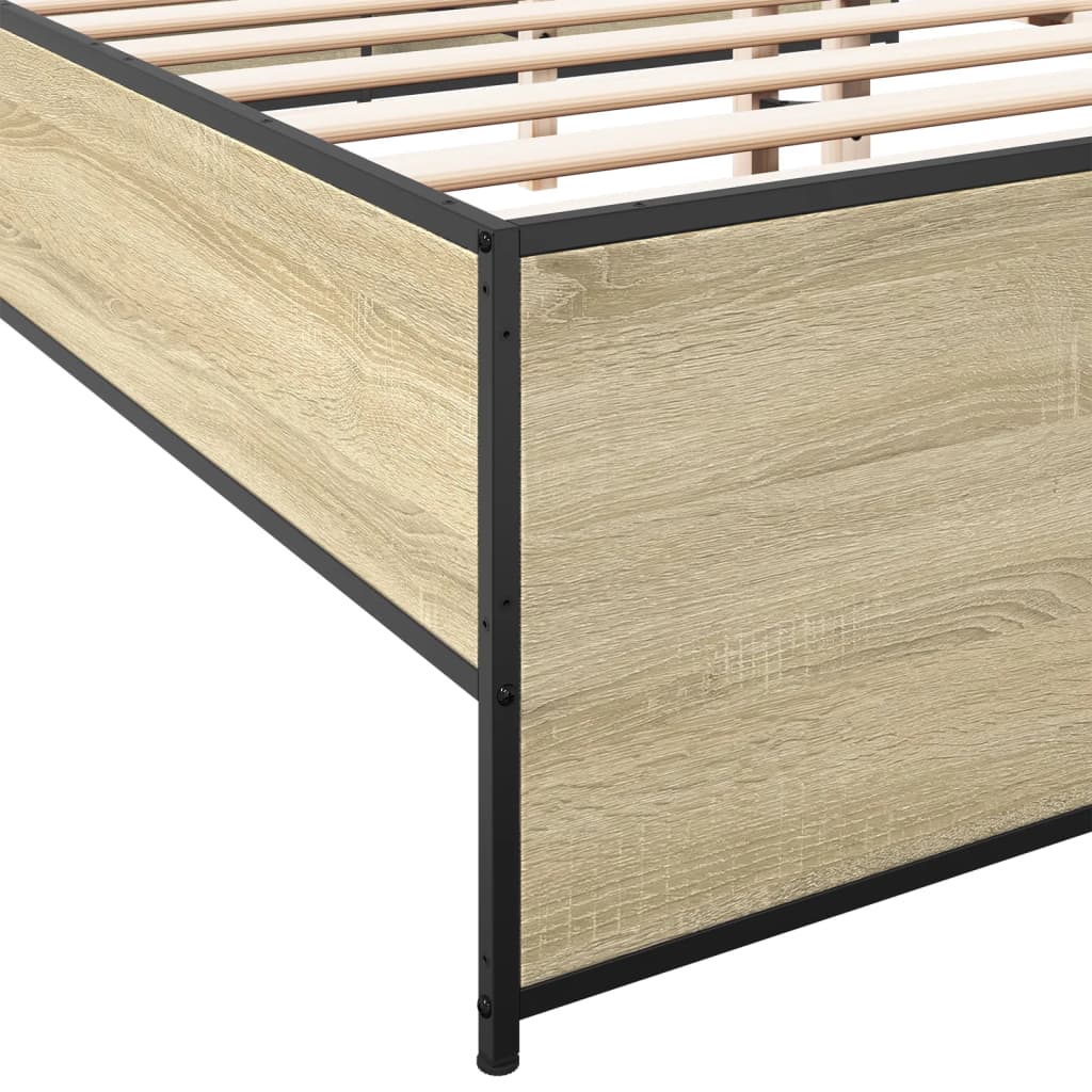 vidaXL Cadre de lit sans matelas chêne sonoma 140x190 cm