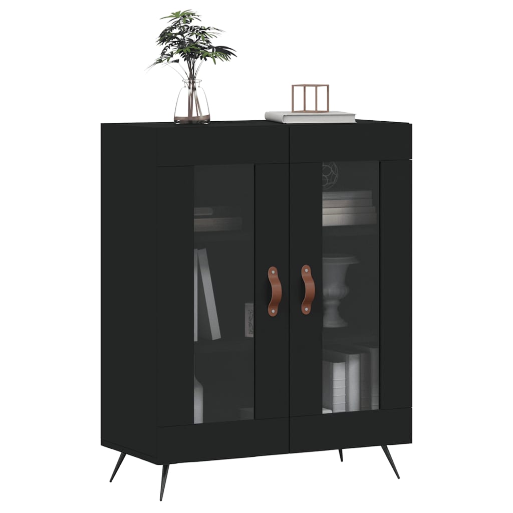 vidaXL Buffet noir 69,5x34x90 cm bois d'ingénierie