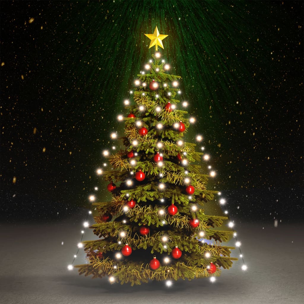vidaXL Guirlande lumineuse d'arbre de Noël 180 LED Blanc froid 180 cm