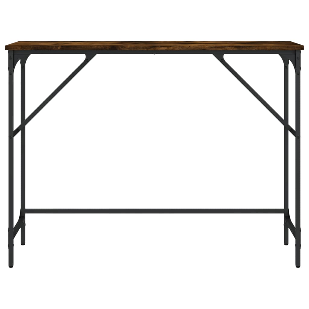 vidaXL Table console chêne fumé 100x32x75 cm bois d'ingénierie