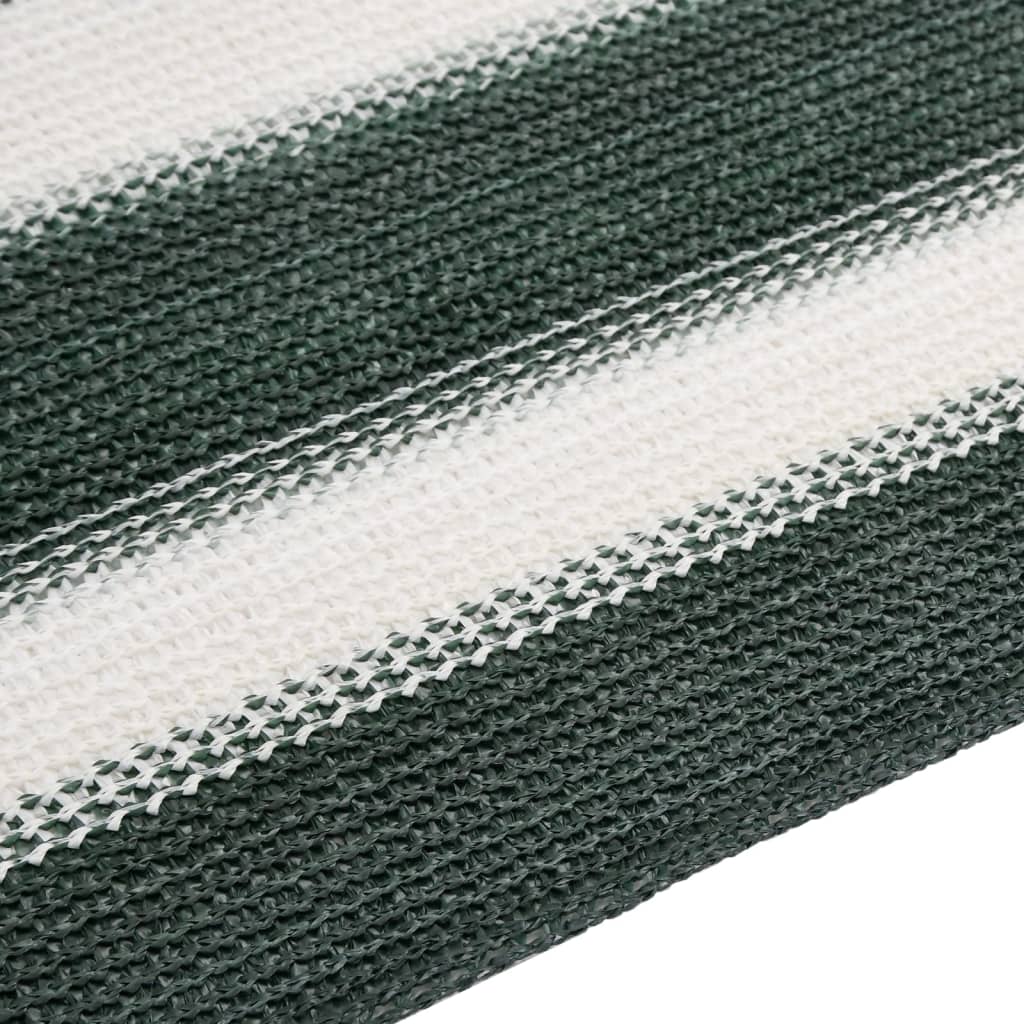 vidaXL Filet brise-vue vert et blanc 2x10 m PEHD 150 g/m²