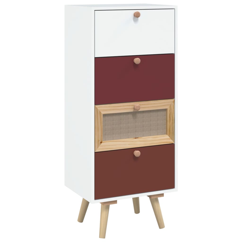 vidaXL Buffet haut avec tiroirs 40x30x95 cm bois d'ingénierie