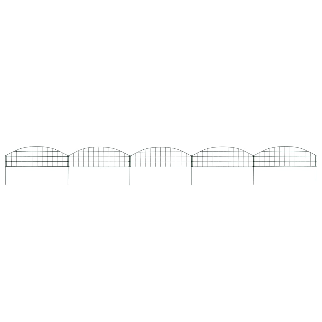 vidaXL Ensemble de clôture de jardin arquée 77,3x26 cm vert