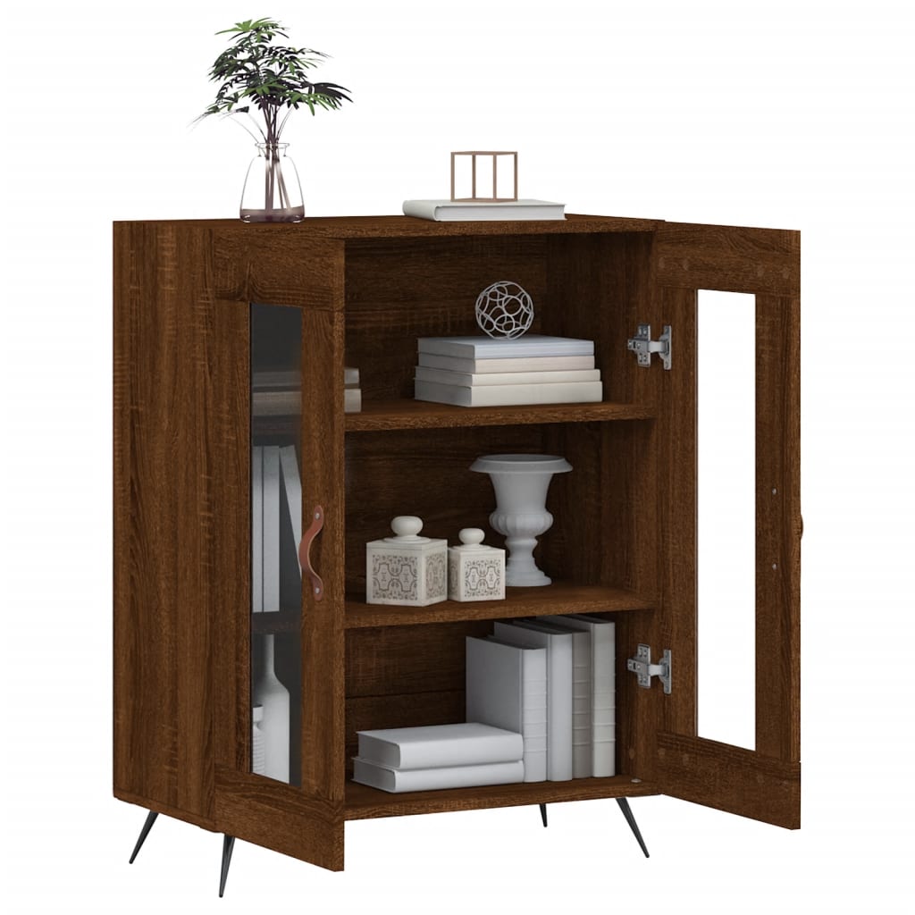 vidaXL Buffet chêne marron 69,5x34x90 cm bois d'ingénierie